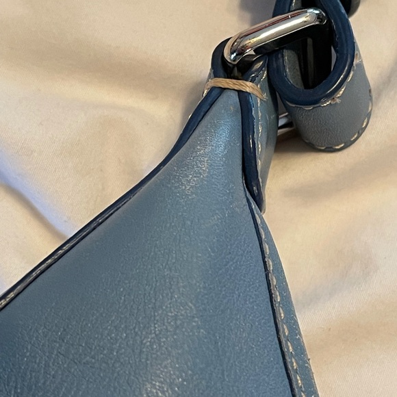 Awesome Coach Blue Leather Hobo Bag with Buckles - Picture 10 of 10